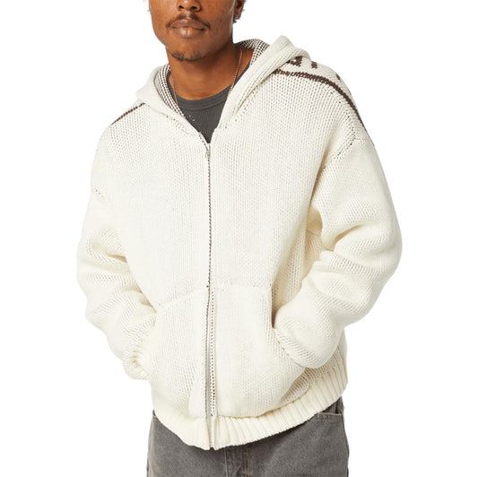 Token Zip Hooded Sweater - Bleach Wash