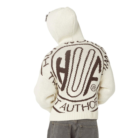 Token Zip Hooded Sweater - Bleach Wash