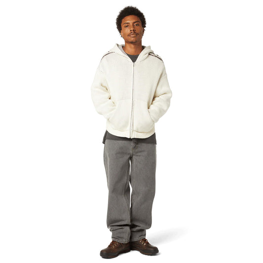 Token Zip Hooded Sweater - Bleach Wash