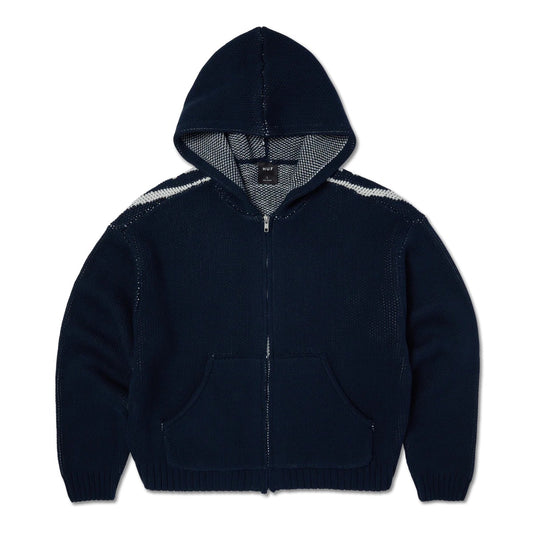 Token Zip Hooded Sweater - Navy