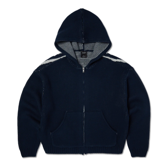 Token Zip Hooded Sweater - Navy
