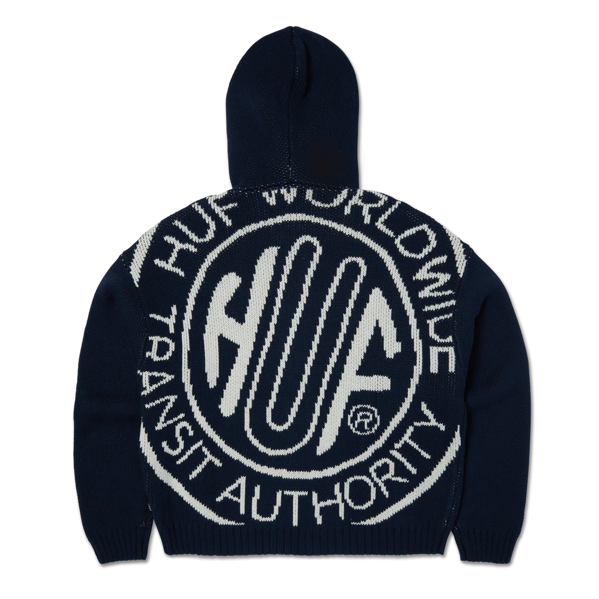 Token Zip Hooded Sweater - Navy