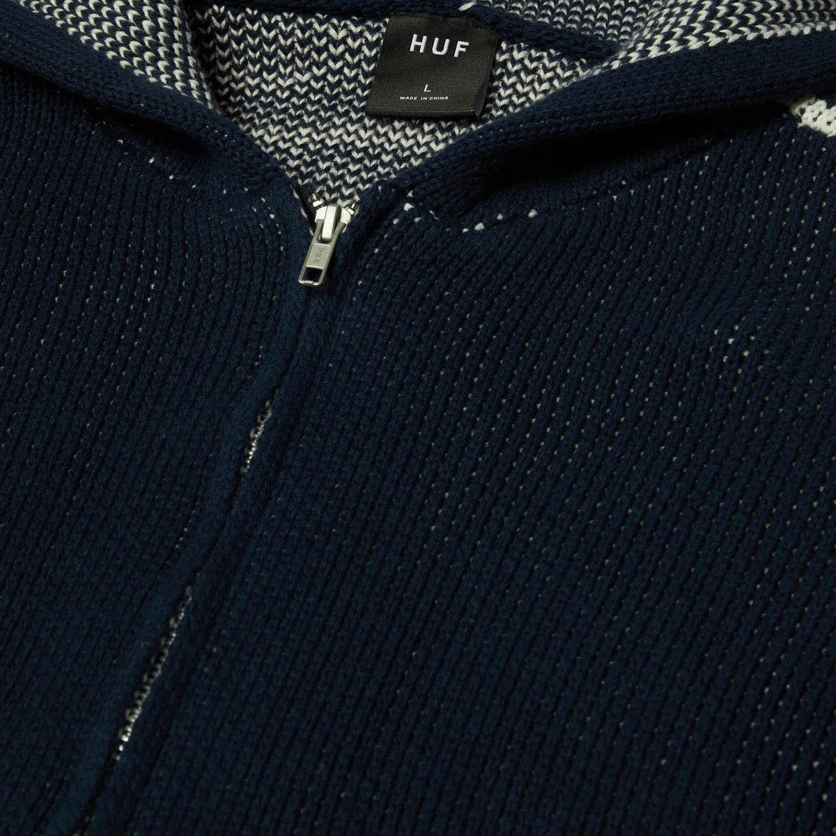 Token Zip Hooded Sweater - Navy