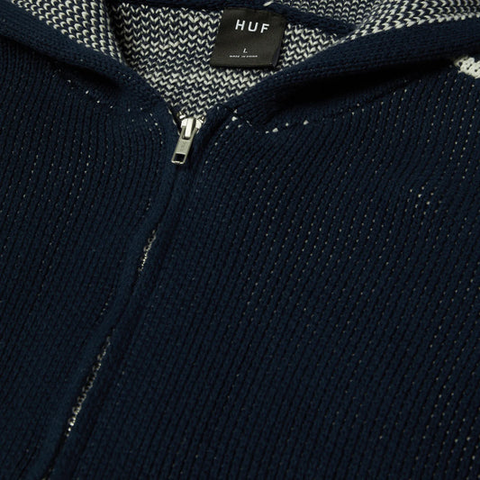 Token Zip Hooded Sweater - Navy