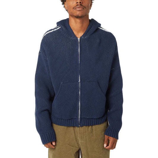 Token Zip Hooded Sweater - Navy