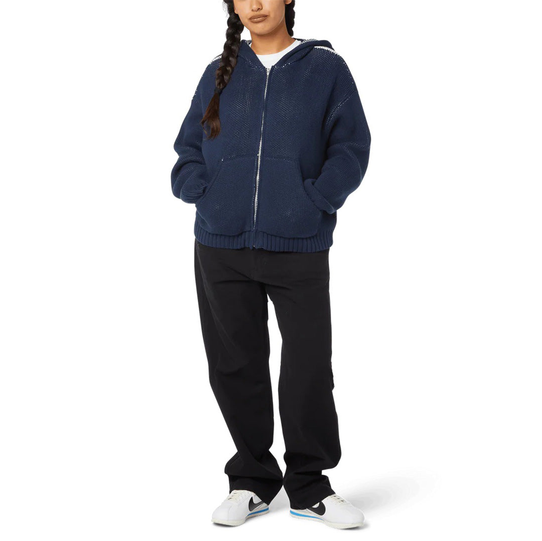 Token Zip Hooded Sweater - Navy