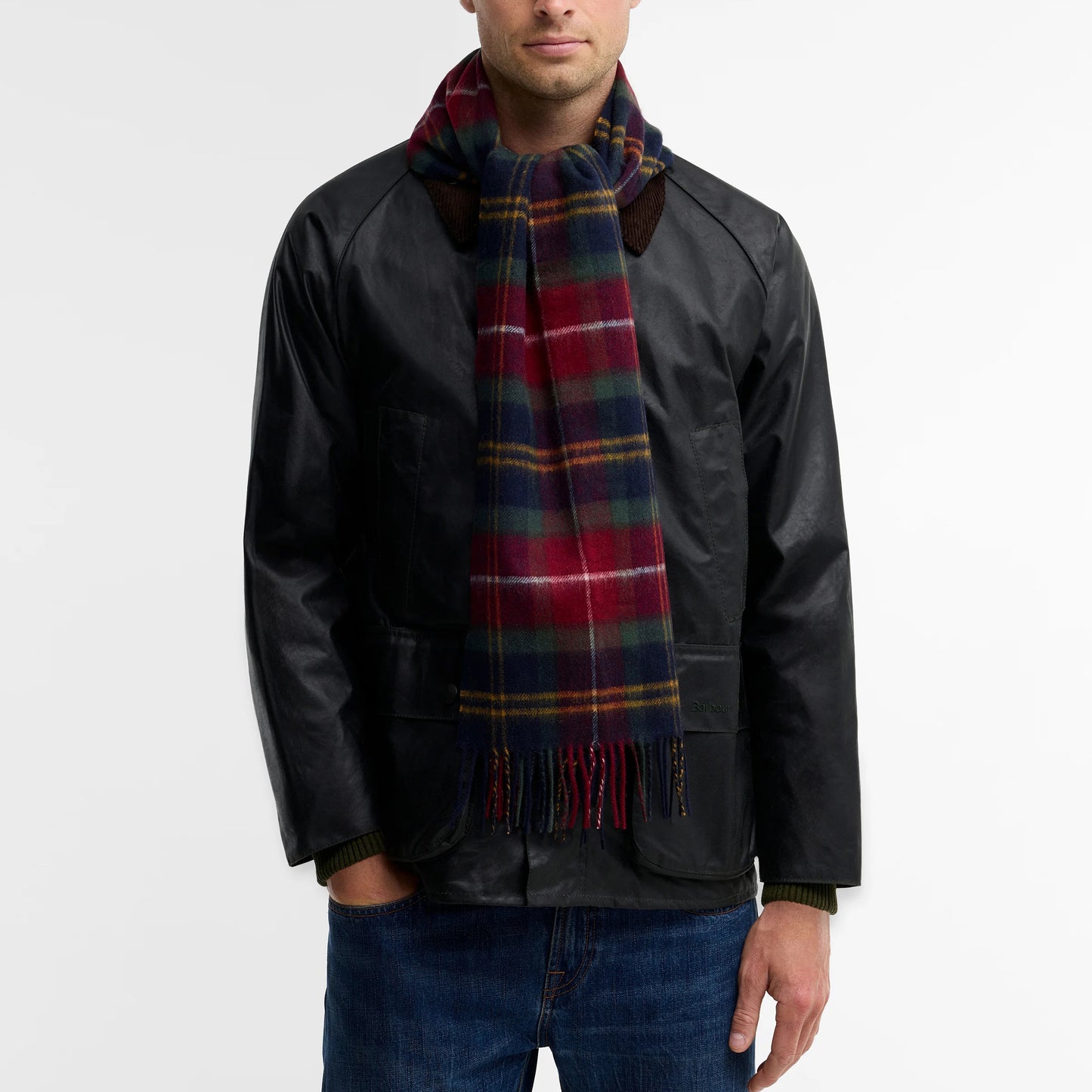 Wool Cashmere Tartan Scarf - Winterberry Tartan