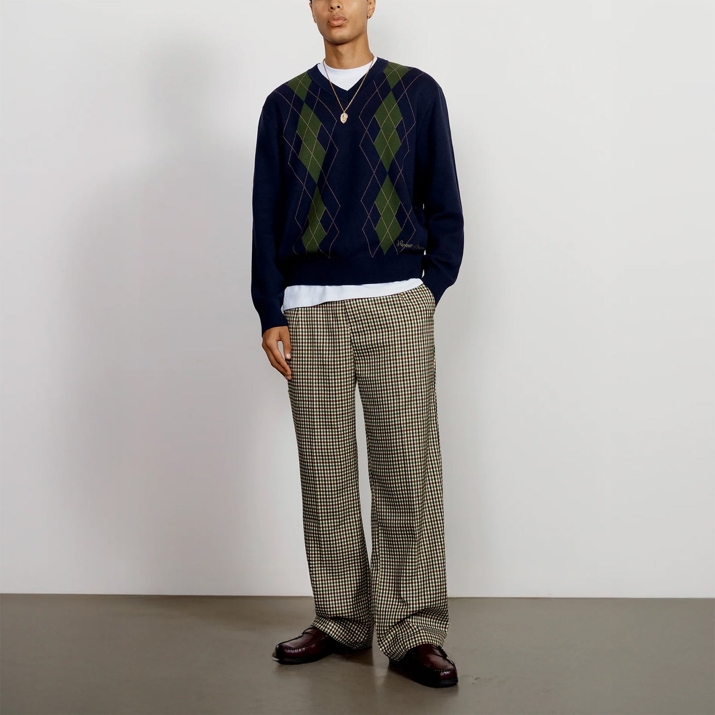 The Argyle Jumper - Navy