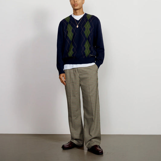 The Argyle Jumper - Navy