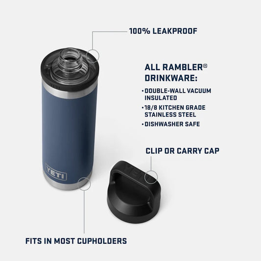 Rambler® 18 oz (532 ml) Bottle with Chug Cap - Olive/King Crab Orange