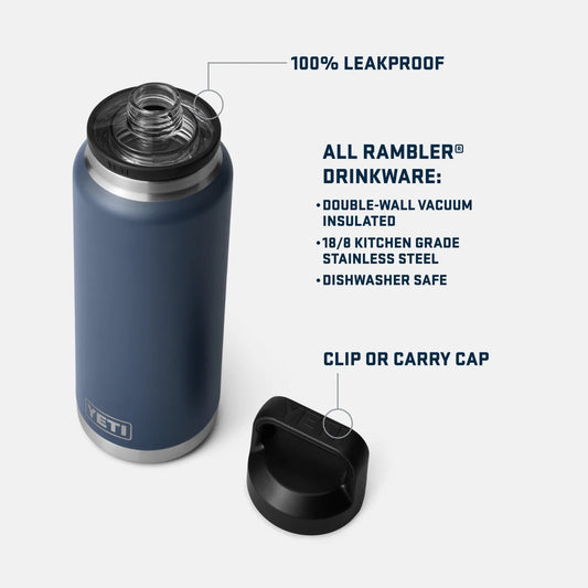Rambler® 36 oz (1 L) Bottle with Chug Cap - Olive/King Crab Orange
