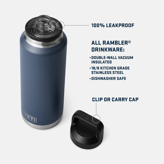 Rambler® 46 oz (1.3 L) Bottle with Chug Cap - Olive/King Crab Orange