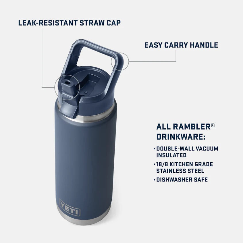 Rambler® 26 Oz (769 ml) Bottle - Straw Cap - Venom