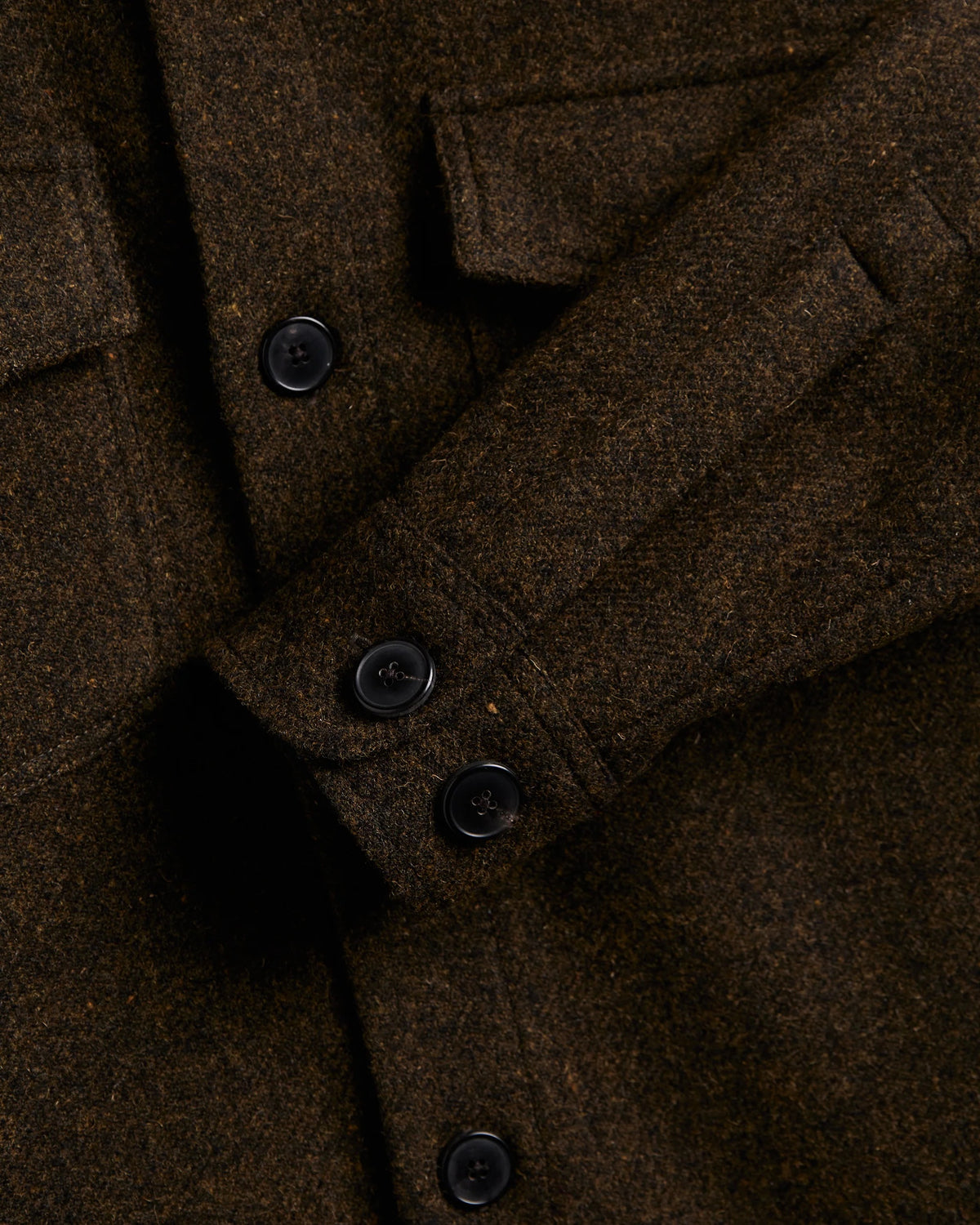 Wool Field Overshirt - Old Forest