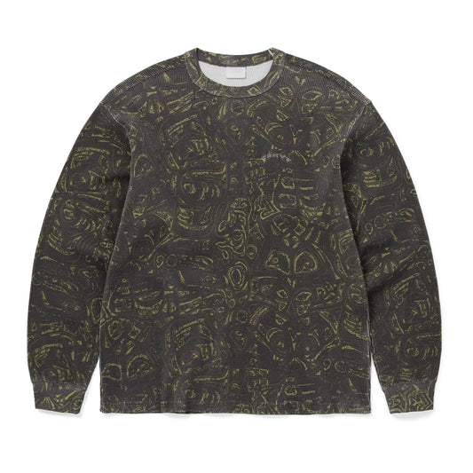 Waffle L/S Tee - Dark Brown