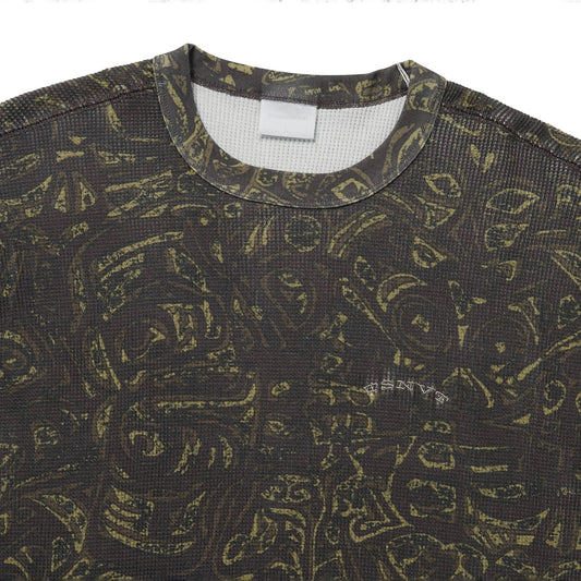 Waffle L/S Tee - Dark Brown