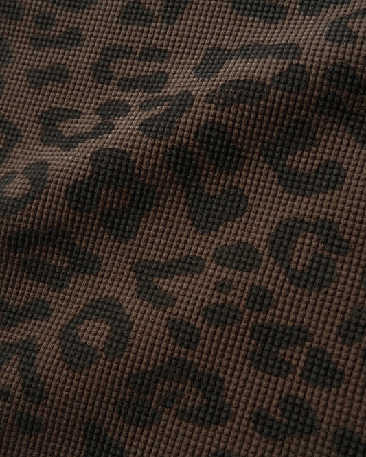 Waffle L/S Top - Leopard