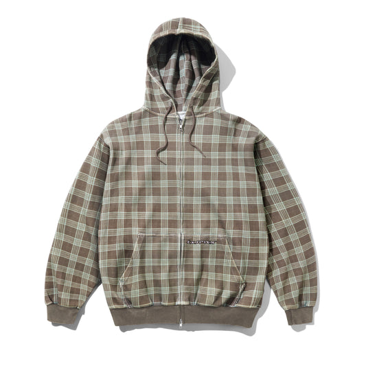Waffle Zip-Thru Hood - Plaid