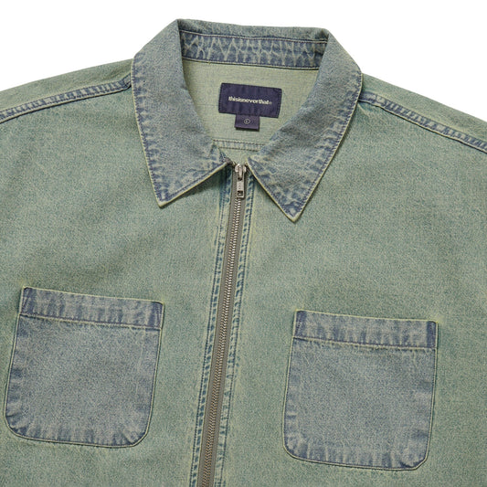 Washed Denim Zip Shirt - Tint
