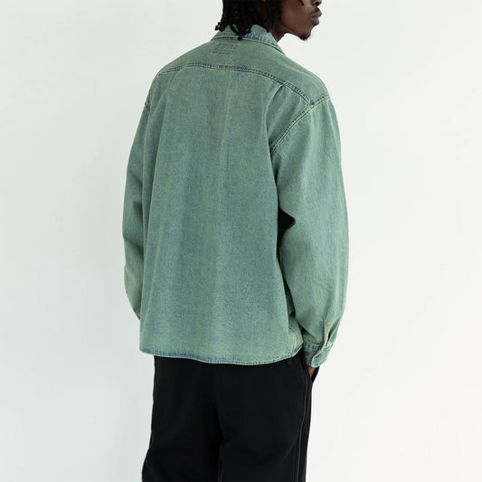 Washed Denim Zip Shirt - Tint
