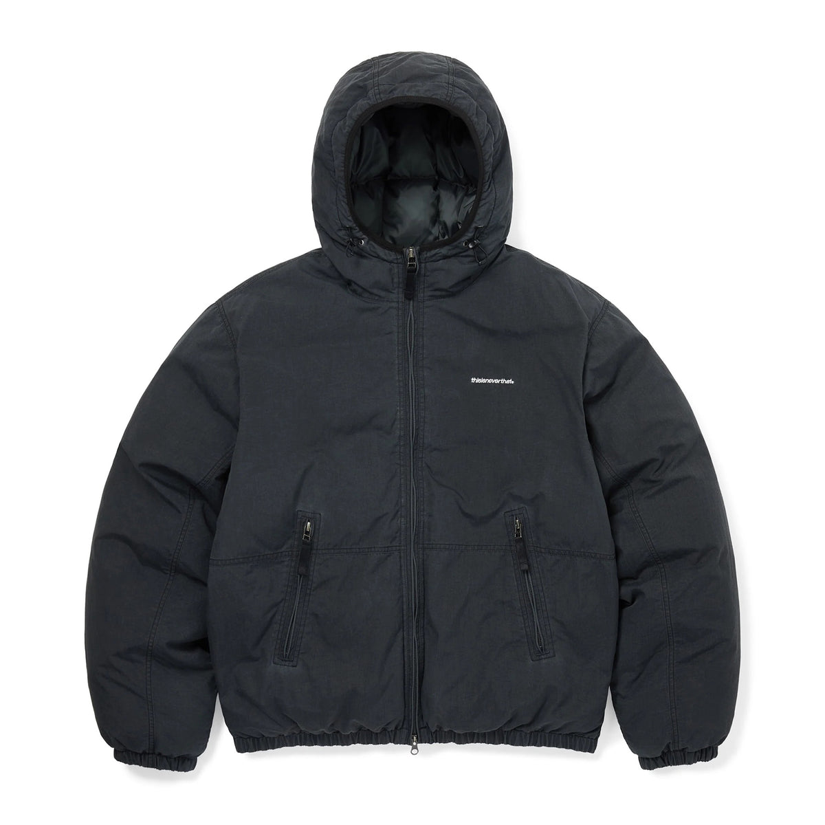 Washed Down Puffer Jacket - Black