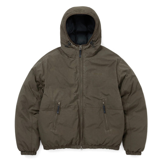 Washed Down Puffer Jacket - Olive Brown