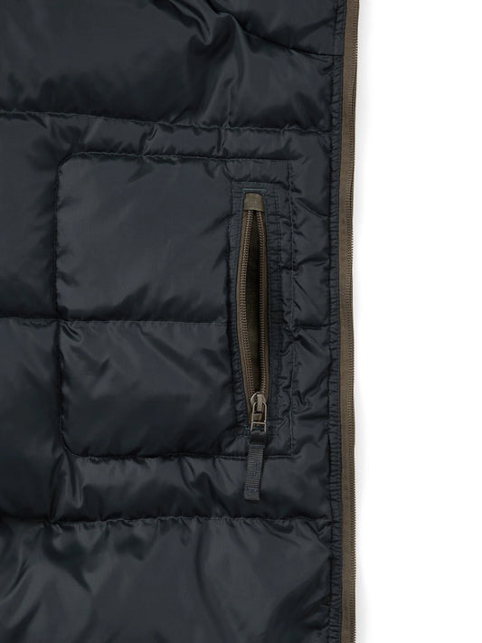 Washed Down Puffer Jacket - Olive Brown