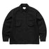 Washed Zip Shirt - Black