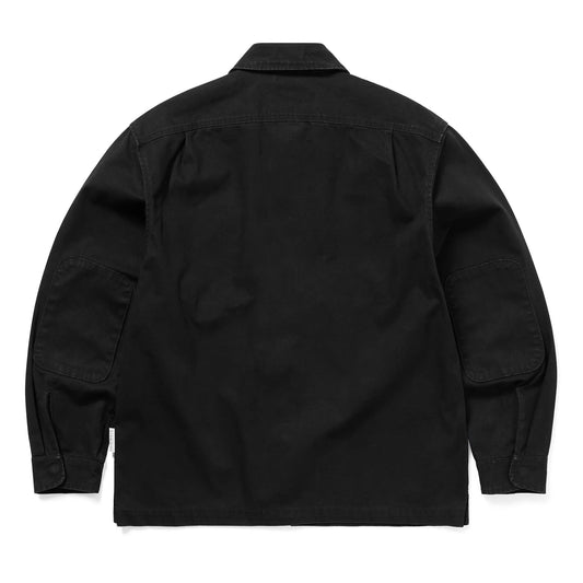 Washed Zip Shirt - Black