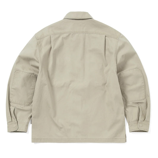 Washed Zip Shirt - Stone