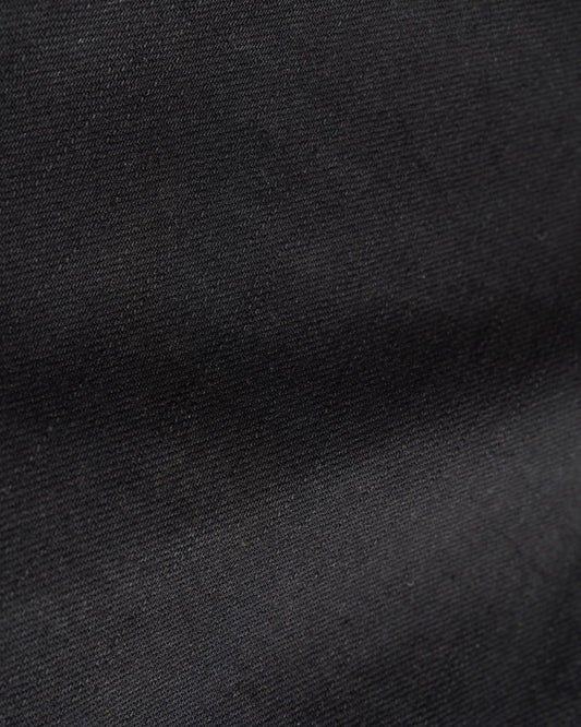Wide Cut Denim Jeans - Flat Black Selvedge