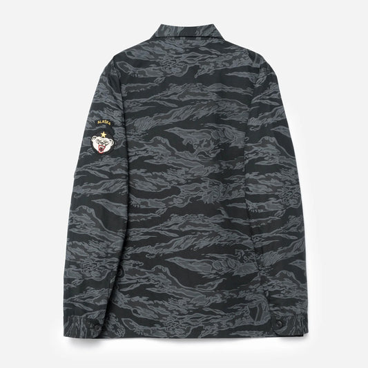7147 Bonsai Tigerstripe L/S Utility Shirt Subdued Night