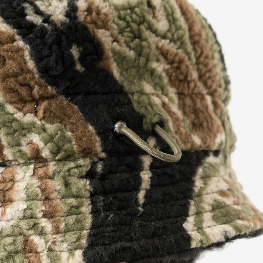 7152 Bonsai Tigerstripe Fleece Bucket Hat Mint Gold
