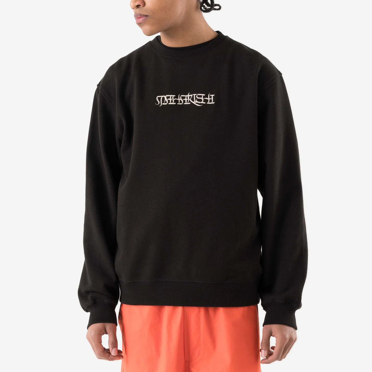 7549 Maha Script Crew Sweat - Black
