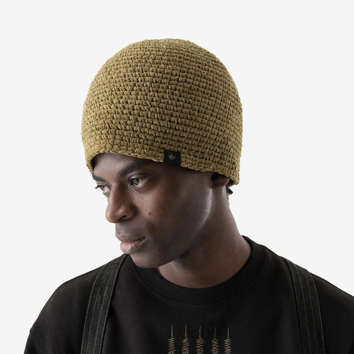 7292 Maharishi Crochet Beanie - Natural Olive