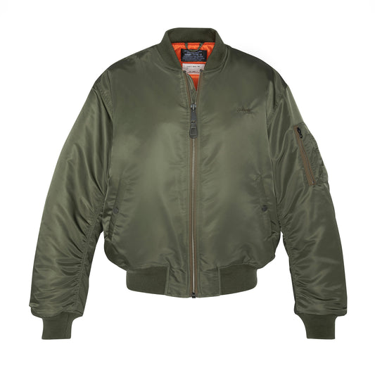 90s Oversized Bomber - Army Kaki