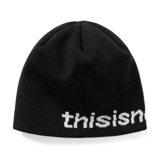 SP-Logo No Cuff Beanie - Black