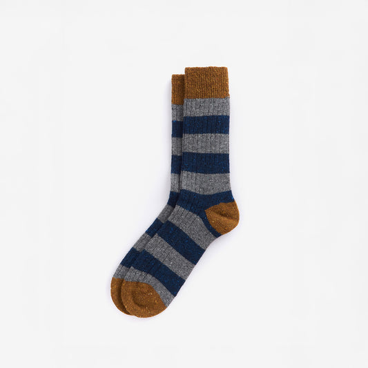 Houghton Stripe Socks - Asphalt