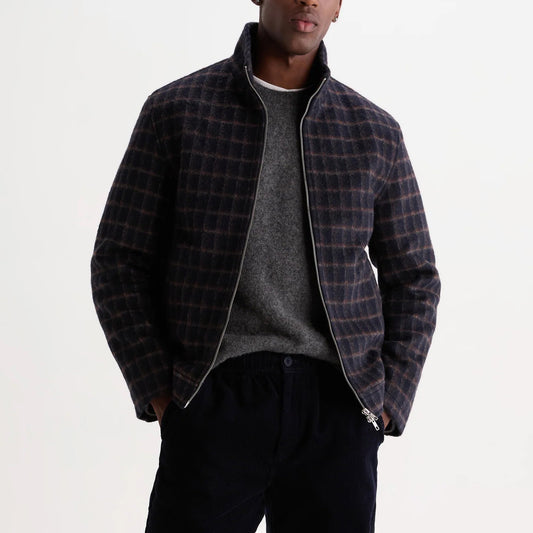 Bayer Harrigton, Drawn Check - Brown / Navy