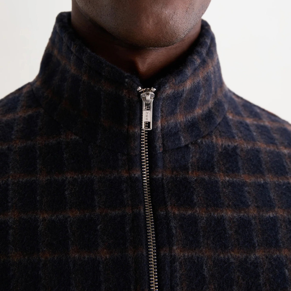 Bayer Harrigton, Drawn Check - Brown / Navy