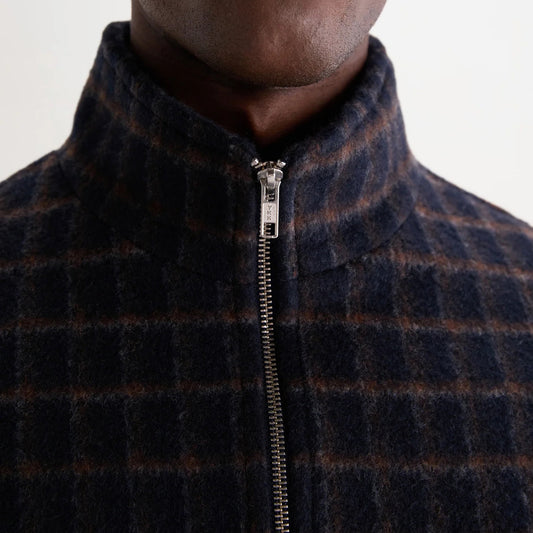 Bayer Harrigton, Drawn Check - Brown / Navy