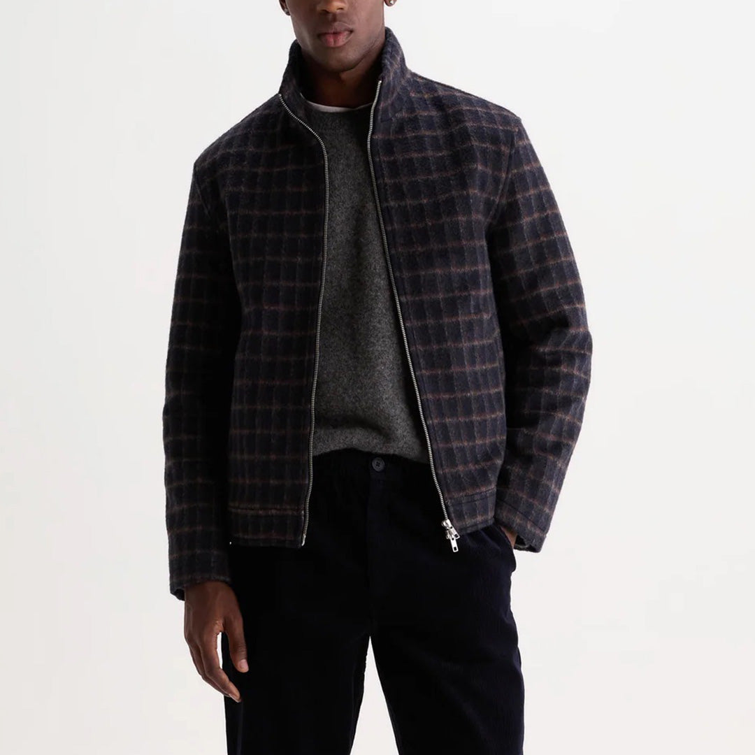 Bayer Harrigton, Drawn Check - Brown / Navy