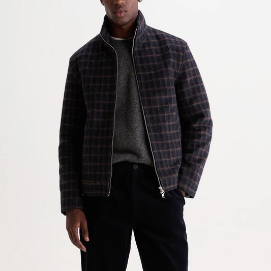Bayer Harrigton, Drawn Check - Brown / Navy