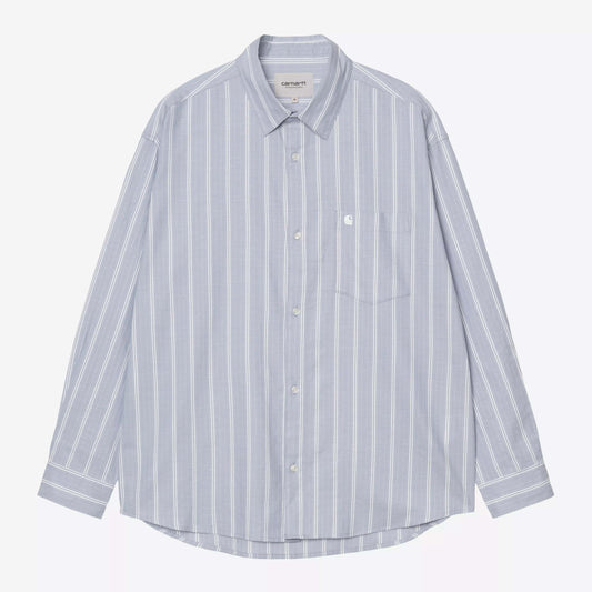 L/S Beale Shirt - Beale Stripe, Gentle Blue