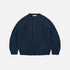 Brushed Wool Round Cardigan - Indigo