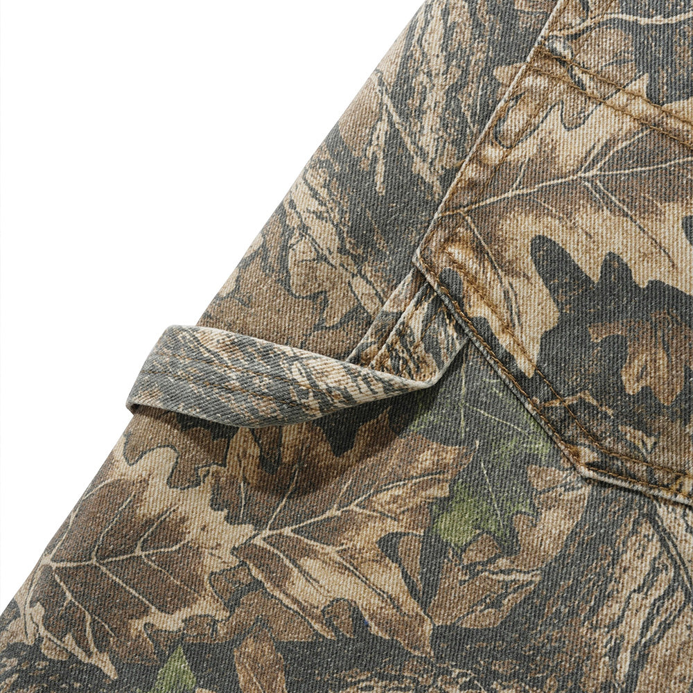 Carpenter Denim Shorts - Forest Camo