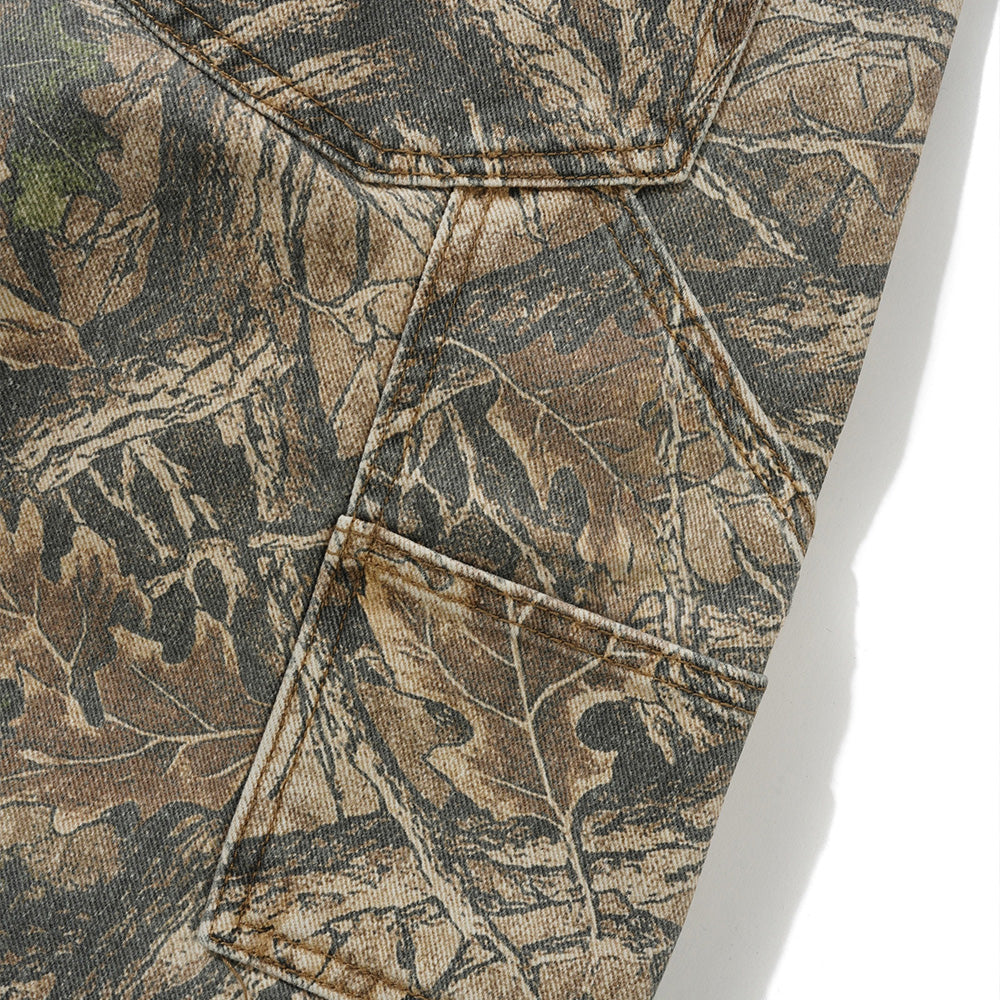 Carpenter Denim Shorts - Forest Camo