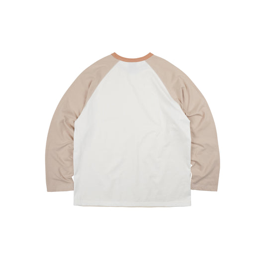 Color Block Raglan Tee - Ivory