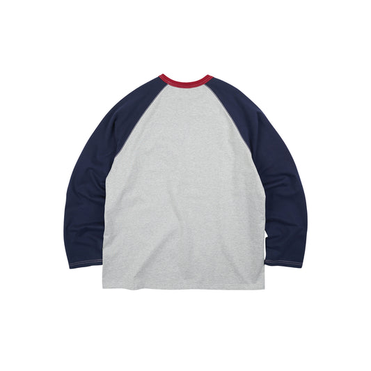 Color Block Raglan Tee - White
