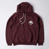 Crow Logo Hooded Sweatshirt - Dark Burgundy